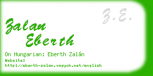 zalan eberth business card